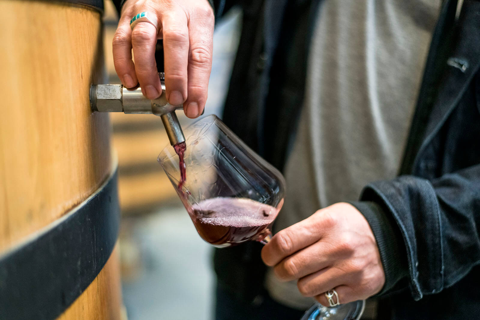 Pouring the first glass