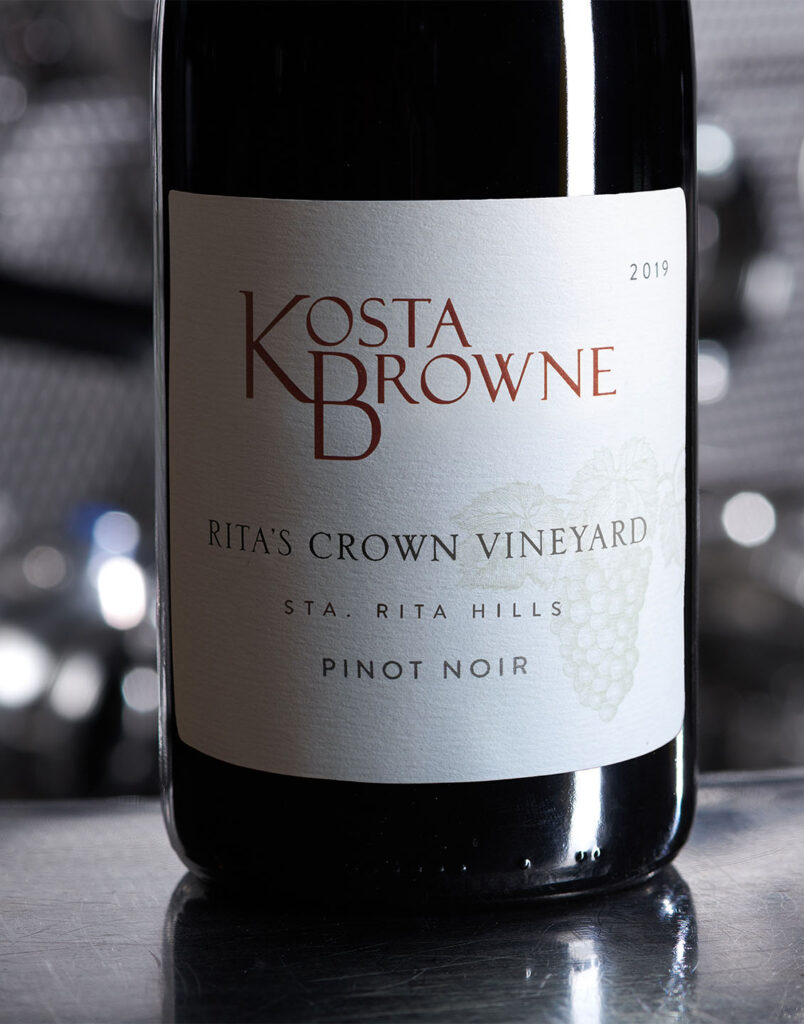 2019 Rita’s Crown Vineyard, Sta. Rita Hills, Pinot Noir - Kosta Browne - Prestigious California winery – dedicated to crafting world-class Pinot Noir and Chardonnay – celebrated for its artistry, precision, and bold flavors.