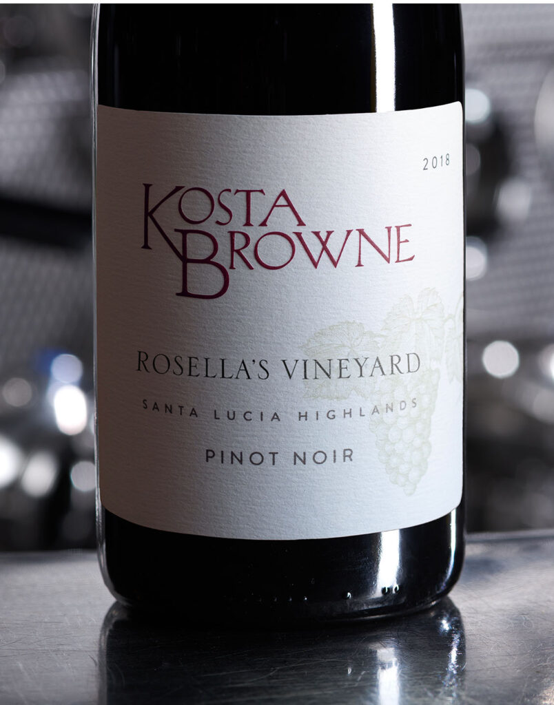 2018 Rosella’s Vineyard, Santa Lucia Highlands, Pinot Noir - Kosta Browne - Prestigious California winery – dedicated to crafting world-class Pinot Noir and Chardonnay – celebrated for its artistry, precision, and bold flavors.